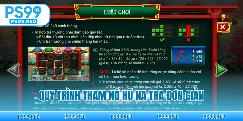 Quy trình tham nổ hũ Na Tra đơn giản